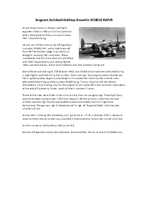 A preview of a PDF biography for Brownlie, Archibald Halliday
